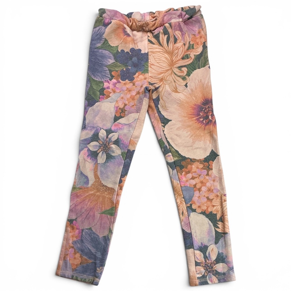 Chaser Multicolor Floral Fleece Leggings Girls Size 10 CHTW305 CHTW305-FLR